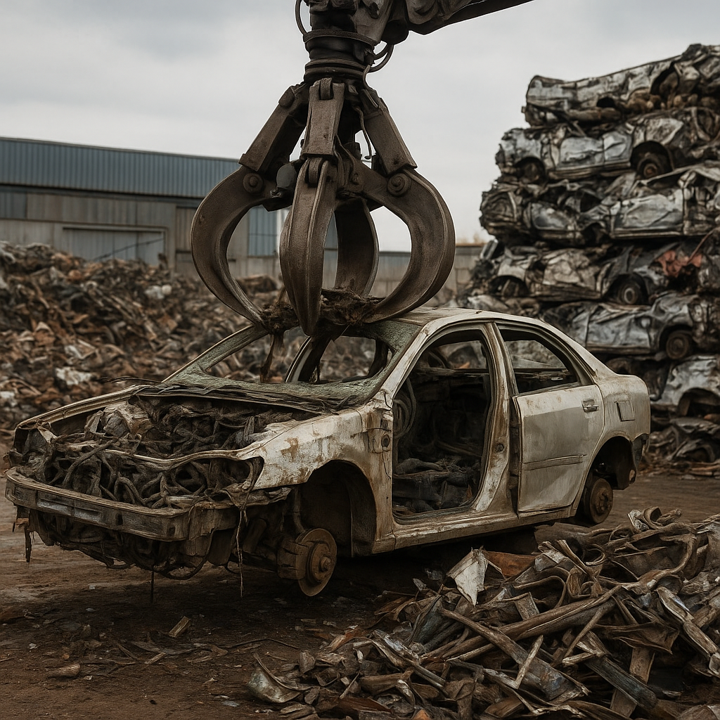 Jak odzyskuje się części samochodowe i metale z aut