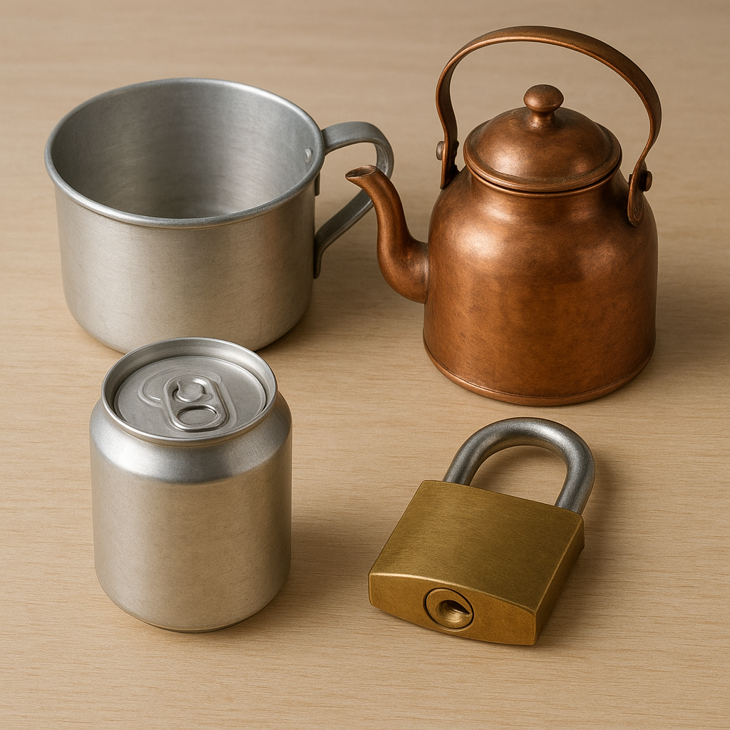 Jak rozpoznać aluminium, miedź i mosiądz w domowych przedmiotach