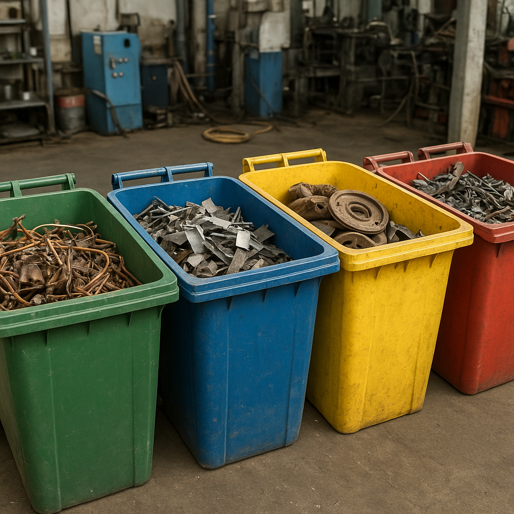 Jak segregować złom w warsztacie lub firmie przemysłowej
