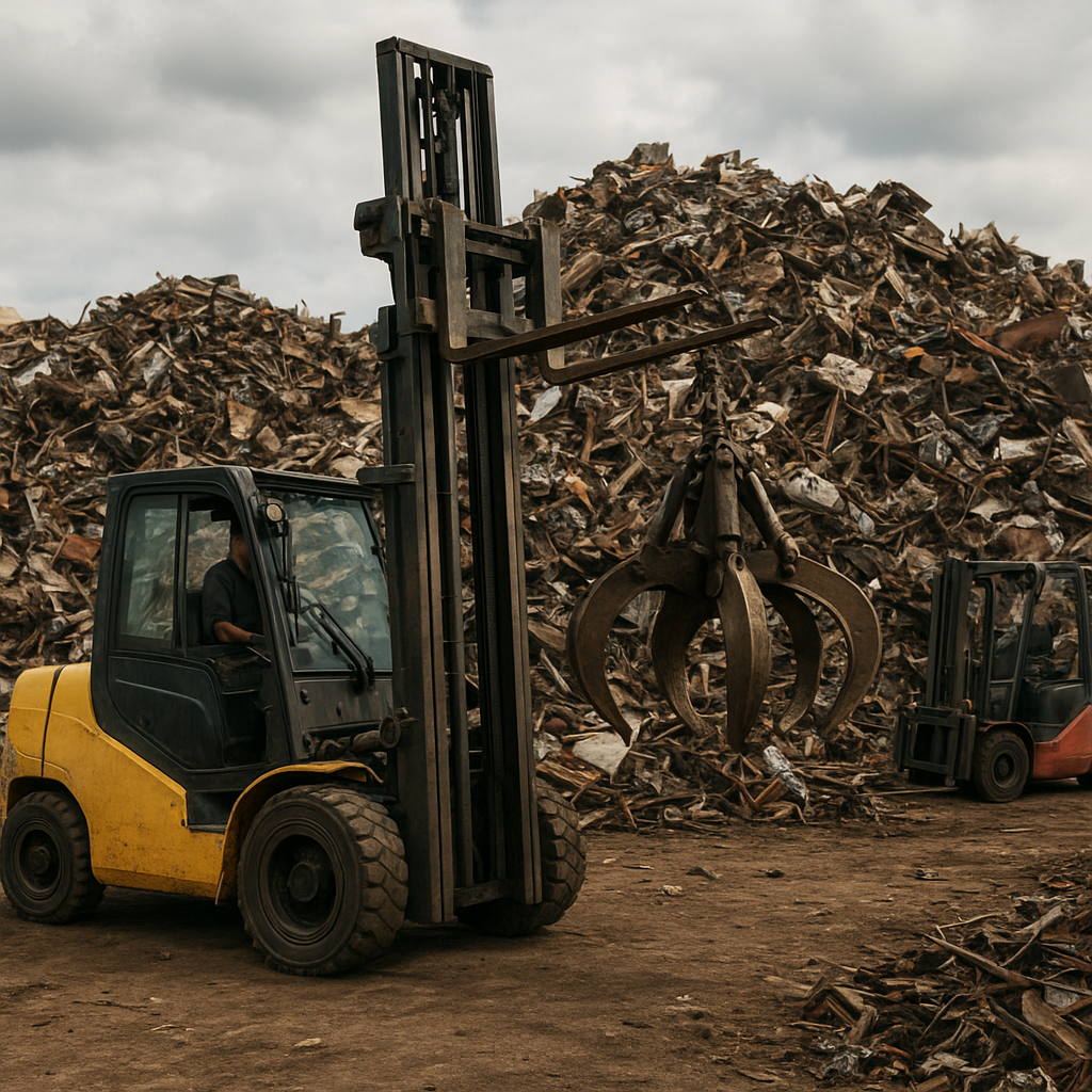 Jakie wózki widłowe wybrać do składu złomu?