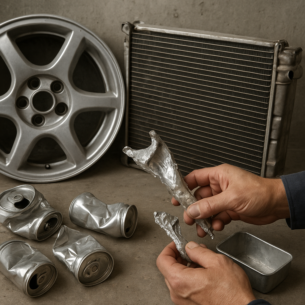 Jak odzyskać aluminium z felg, chłodnic i puszek