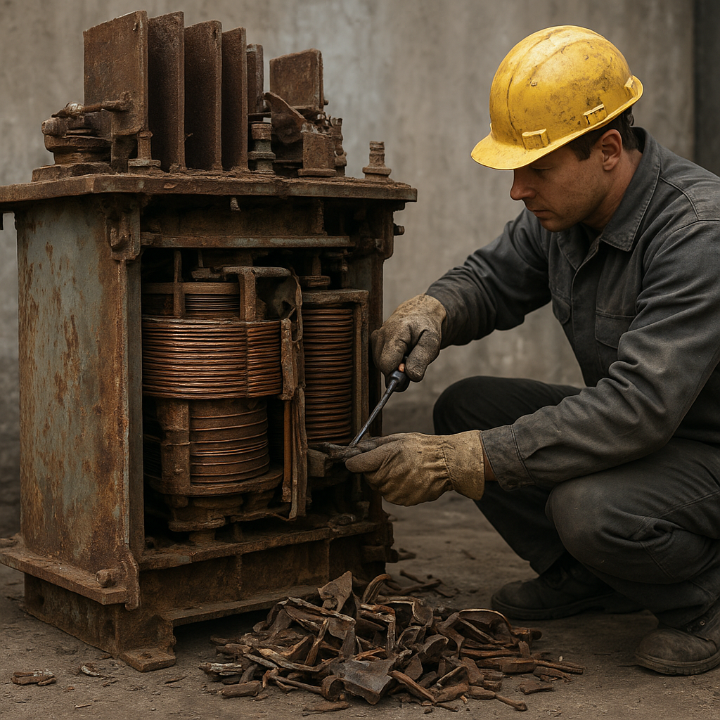 Jak zdemontować transformator i odzyskać z niego metale