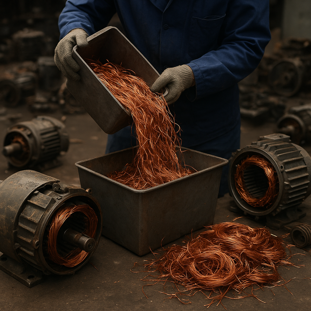 Jak odzyskuje się miedź z silników elektrycznych