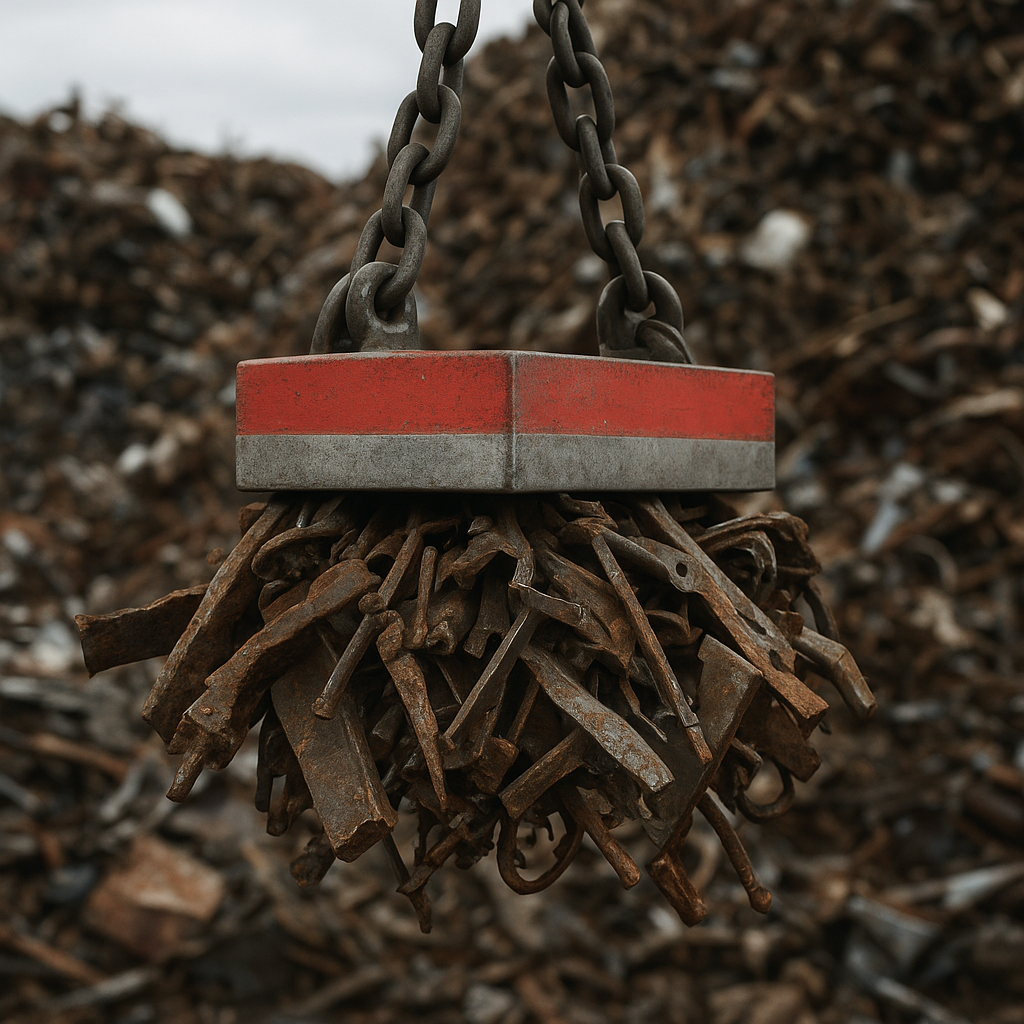 Jak działa magnes neodymowy i do czego przydaje się w skupie złomu