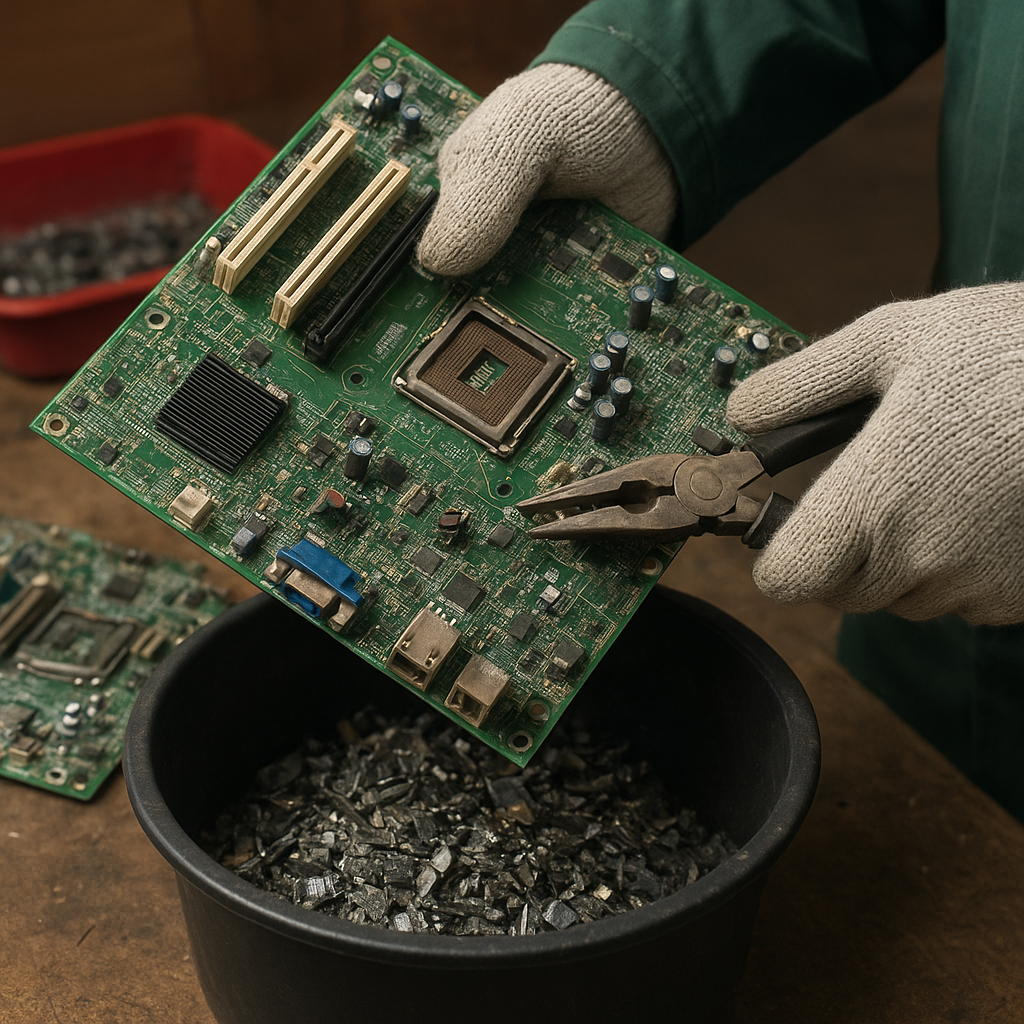 Jak odzyskać metale z płyt głównych komputerów