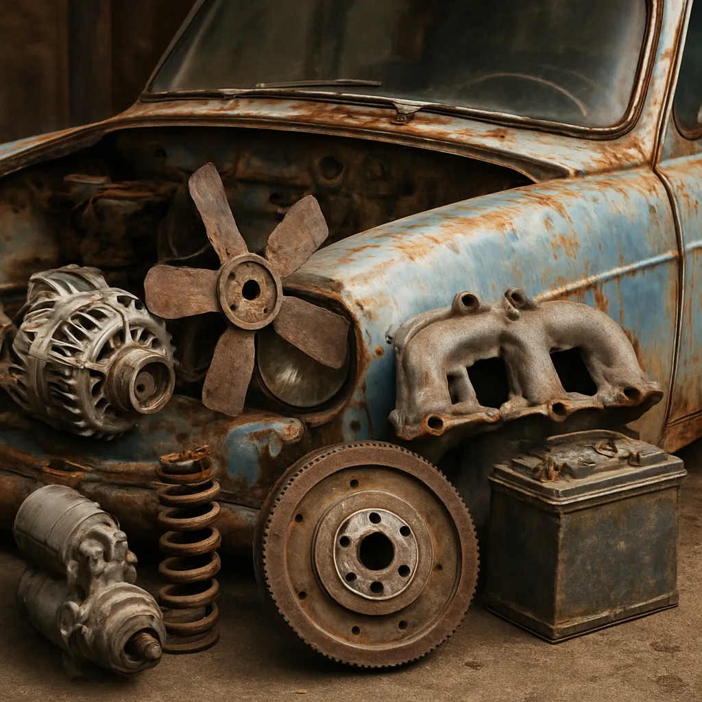 Jakie są najcenniejsze części w starych samochodach pod kątem złomu