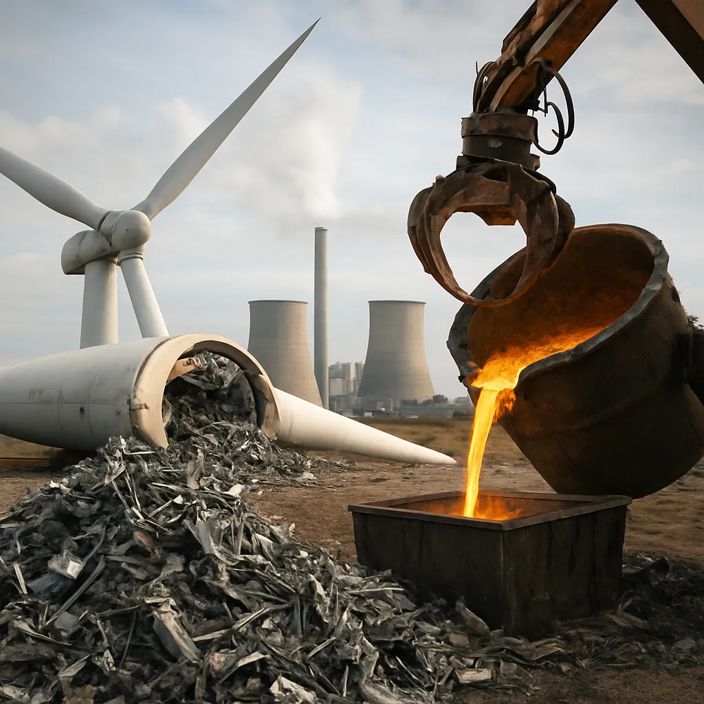 Jak odzyskiwane są metale z turbin wiatrowych i elektrowni
